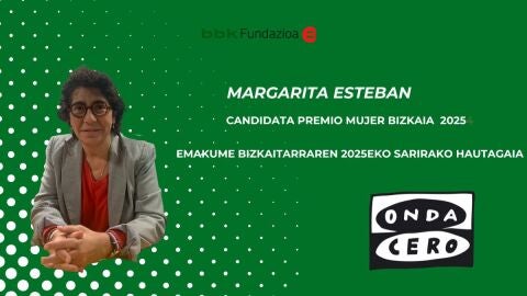 Margarita Esteban, candidata al Premio a la Mujer Bizkaina