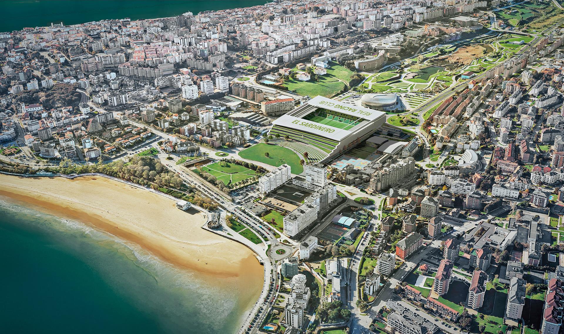 El Racing de Santander presenta un proyecto de estadio de 68 millones con aparcamiento soterrado, zonas comerciales y 4.000 asientos más El Racing de Santander presenta un proyecto de estadio de 68 millones con aparcamiento soterrado, zonas comerciales y 4.000 asientos más