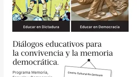 Una Jornada en Castuera ensalzará la educación frente al adoctrinamiento de la dictadura el sábado 18 de octubre Una Jornada en Castuera ensalzará la educación frente al adoctrinamiento de la dictadura el sábado 18 de octubre