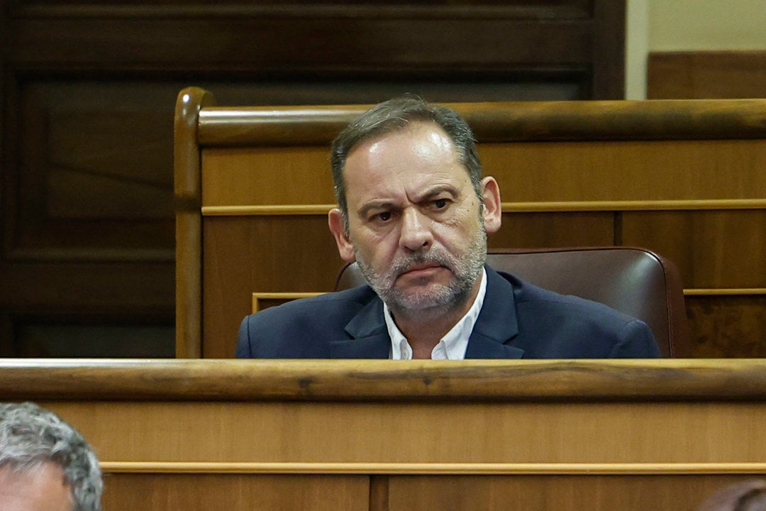 El exministro José Luis Ábalos durante un pleno del Congreso El exministro José Luis Ábalos durante un pleno del Congreso