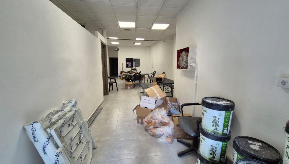 Interior del centro durante los trabajos de reforma.