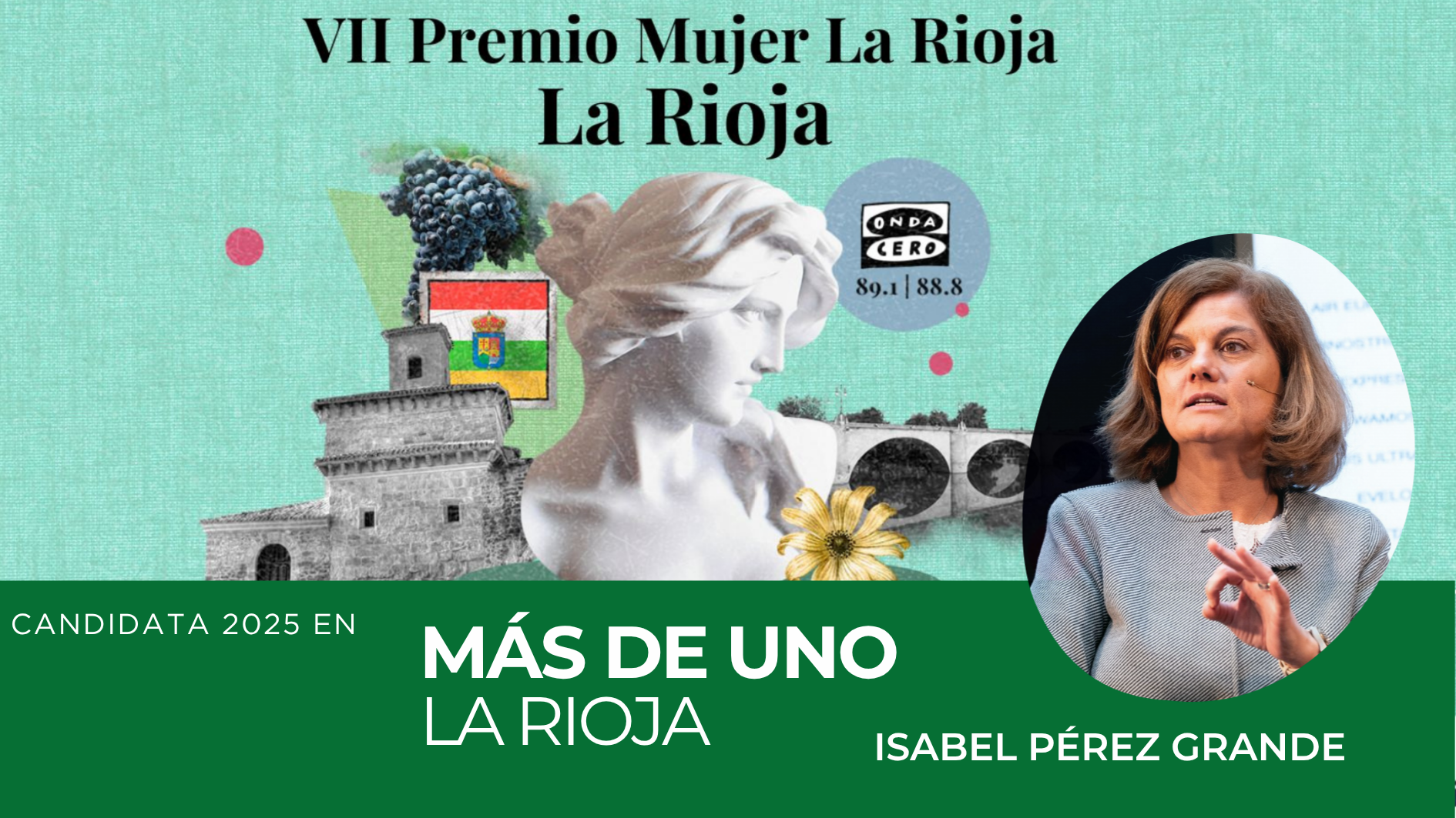Premio Mujer La Rioja 2025, candidata Isabel Pérez Grande Premio Mujer La Rioja 2025, candidata Isabel Pérez Grande
