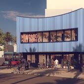 Simulación del aspecto exterior que tendrá el Mercado Plaza Madrid tras la rehabilitación del mismo. 