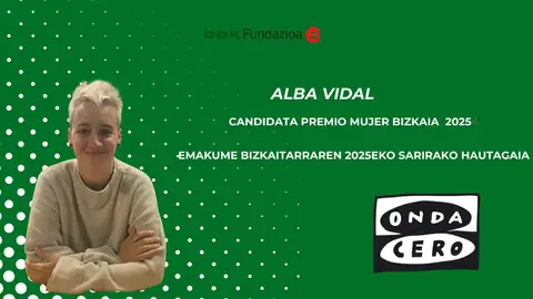 Alba Vidal, candidata al Premio a la Mujer Alba Vidal, candidata al Premio a la Mujer