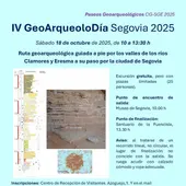 IV Ruta geoarqueológica por Segovia IV Ruta geoarqueológica por Segovia