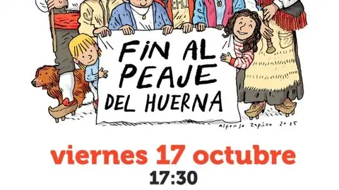 Cartel de la manifestación contra el peaje del Huerna en Oviedo Cartel de la manifestación contra el peaje del Huerna en Oviedo