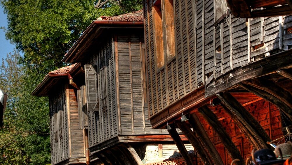 Arquitectura de madera en Sozopol, Bulgaria