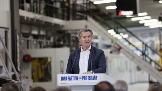 El presidente del PP, Alberto N&uacute;&ntilde;ez Feij&oacute;o, en un acto en Soria