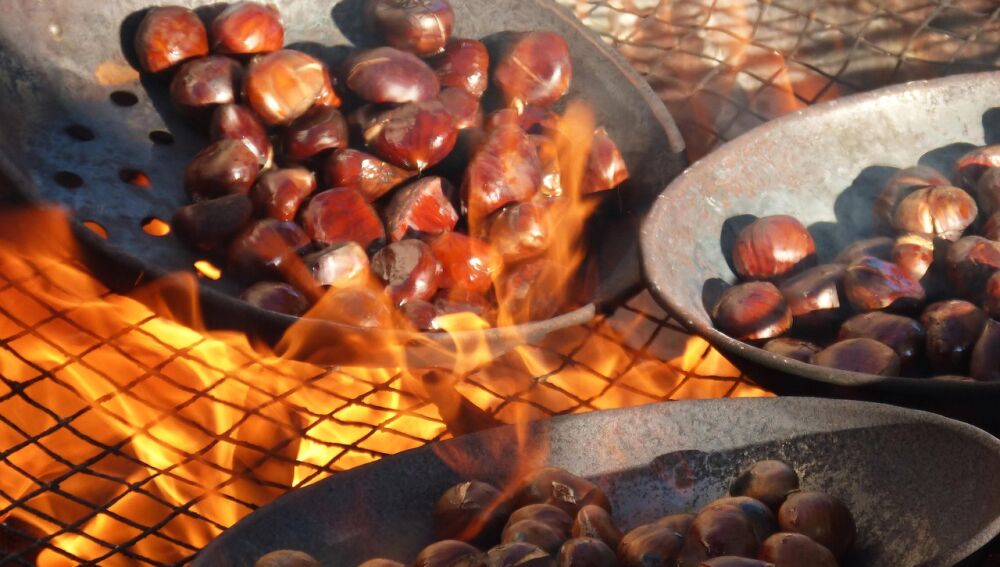 En el magosto se asan castañas