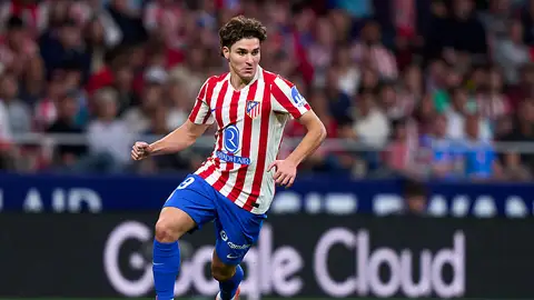 Julián Álvarez durante un partido con el Atlético de Madrid Julián Álvarez durante un partido con el Atlético de Madrid