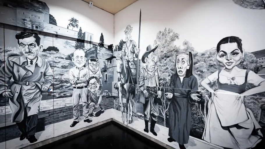 Mural del Cine Español en el Cine Albéniz