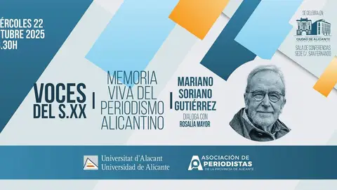 Cartel de la charla con Mariano Soriano Cartel de la charla con Mariano Soriano