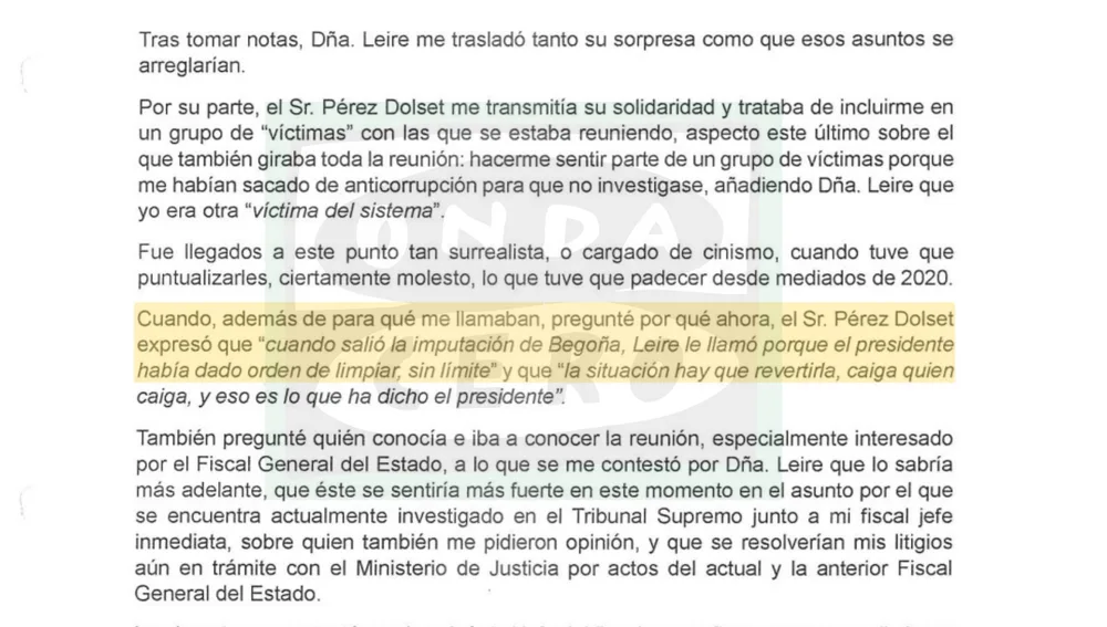 Extracto de la declaración del fiscal Ignacio Stampa Extracto de la declaración del fiscal Ignacio Stampa