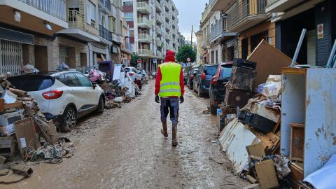 Voluntario durante la dana