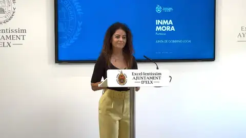 Inma Mora, portavoz de la Junta de Gobierno Local del Ayuntamiento de Elche. Inma Mora, portavoz de la Junta de Gobierno Local del Ayuntamiento de Elche.