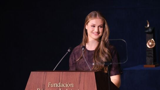 La Princesa Leonor durante su discurso en los Premios Princesa de Asturias 2025