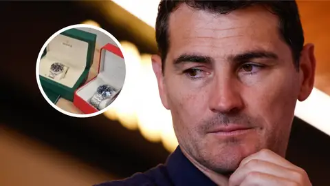 Iker Casillas asiste a la exposición «Pegada al Corazón», en colaboración con el Centro de Patrimonio Histórico del Real Madrid y la Fundación Real Madrid, en LaFinca Grand Café el 18 de septiembre de 2024 en Pozuelo, Madrid, España. (Montaje con los relojes que formaron parte del robo que ha sufrido el portero) Iker Casillas asiste a la exposición «Pegada al Corazón», en colaboración con el Centro de Patrimonio Histórico del Real Madrid y la Fundación Real Madrid, en LaFinca Grand Café el 18 de septiembre de 2024 en Pozuelo, Madrid, España. (Montaje con los relojes que formaron parte del robo que ha sufrido el portero)