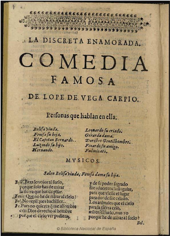 La discreta enamorada La discreta enamorada