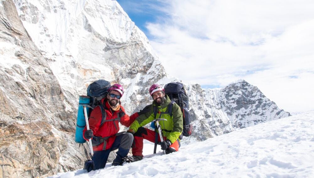 Sergi Unanue (esquerre) i Dani Benedicto (dreta) en un tram de la Gran Ruta de l'Himàlaia