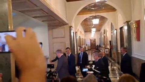 Pedro Sánchez llega al Senado para comparecer en la comisión del 'caso Koldo'