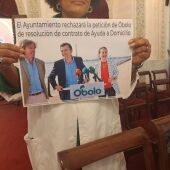 Una de las imágenes en el pleno