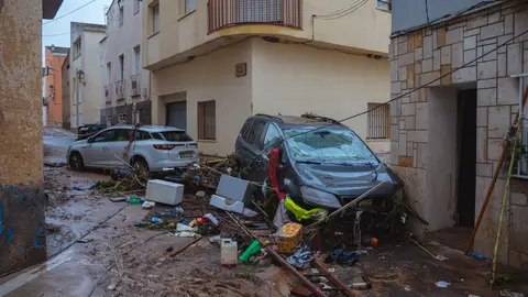 Vehicles arrossegats pel temporal al municipi de Godall Vehicles arrossegats pel temporal al municipi de Godall