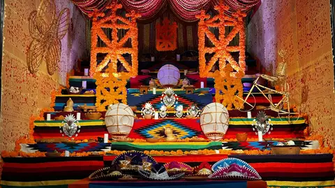 Altar de muertos instalado en Matadero Madrid Altar de muertos instalado en Matadero Madrid