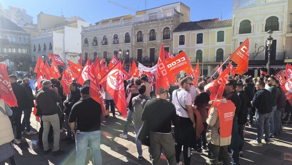 Concentración de los sindicatos en Ciudad Real