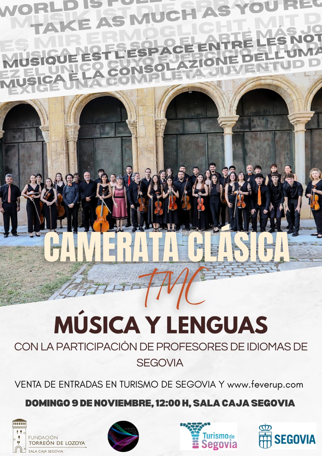 La Camerata Clásica TMC ofrece este domingo un concierto y lectura de textos en diferentes idiomas La Camerata Clásica TMC ofrece este domingo un concierto y lectura de textos en diferentes idiomas