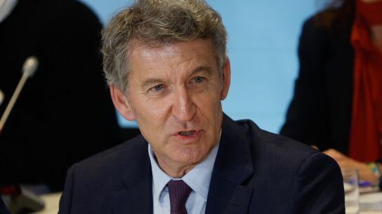 El presidente del Partido Popular, Alberto N&uacute;&ntilde;ez Feij&oacute;o, preside el Comit&eacute; Ejecutivo Nacional del partido, en la sede nacional del PP, a 3 de noviembre de 2025, en Madrid (Espa&ntilde;a). 