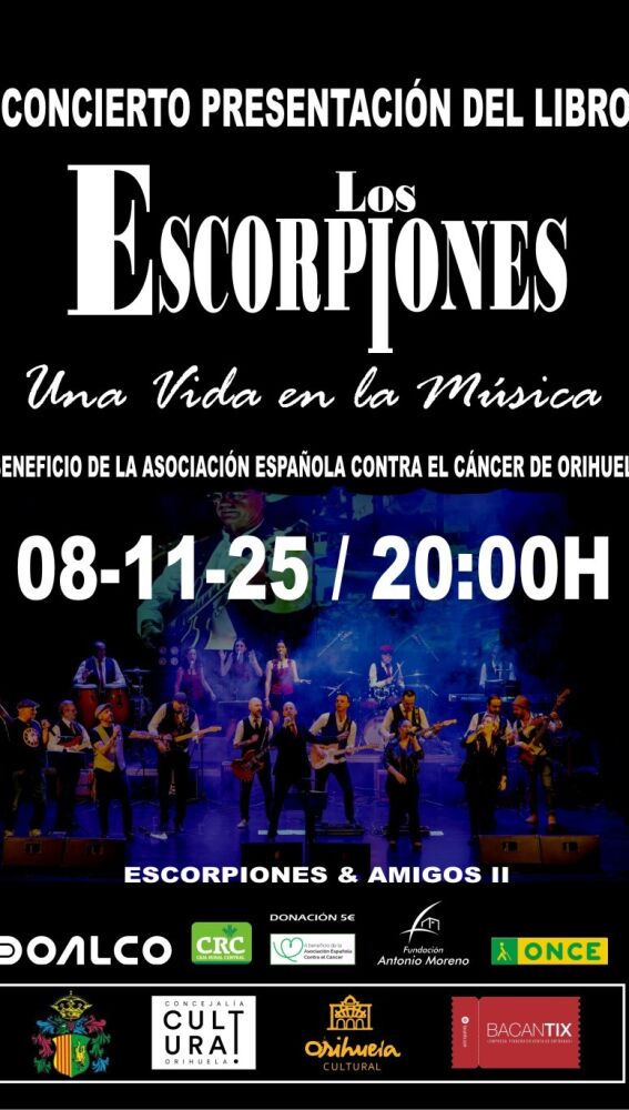 Los Escorpiones recopilan sus más de 60 años dedicados a la música en el libro que presentan este sábado en el Teatro Circo de Orihuela 