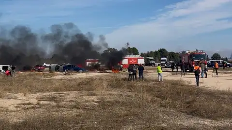 Albacete vive un simulacro de accidente aéreo Albacete vive un simulacro de accidente aéreo