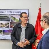 Rubén Alfaro, alcalde de Elda, tras la comparecencia en la que se ha confirmado la aprobación del proyecto de la escuela infantil ‘Santa Infancia’.