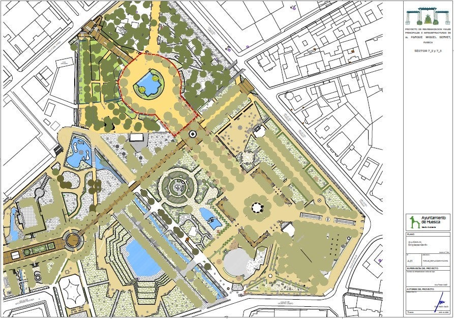 Adjudicadas las obras para reurbanizar los viales principales del Parque Miguel Servet en Huesca Adjudicadas las obras para reurbanizar los viales principales del Parque Miguel Servet en Huesca
