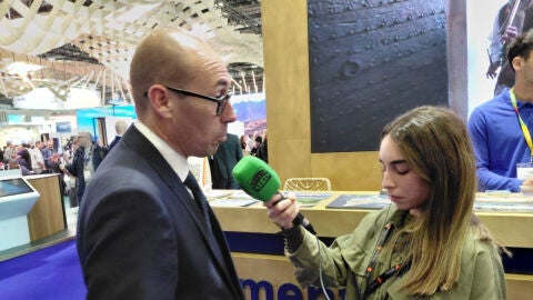 &Oacute;scar Portas y Patricia Segura en la WTM de Londres.