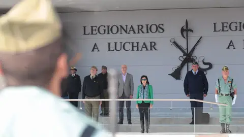 Margarita Robles en la base de la Legión en Viator (Almería) en una imagen de archivo ONDA CERO ALMERIA