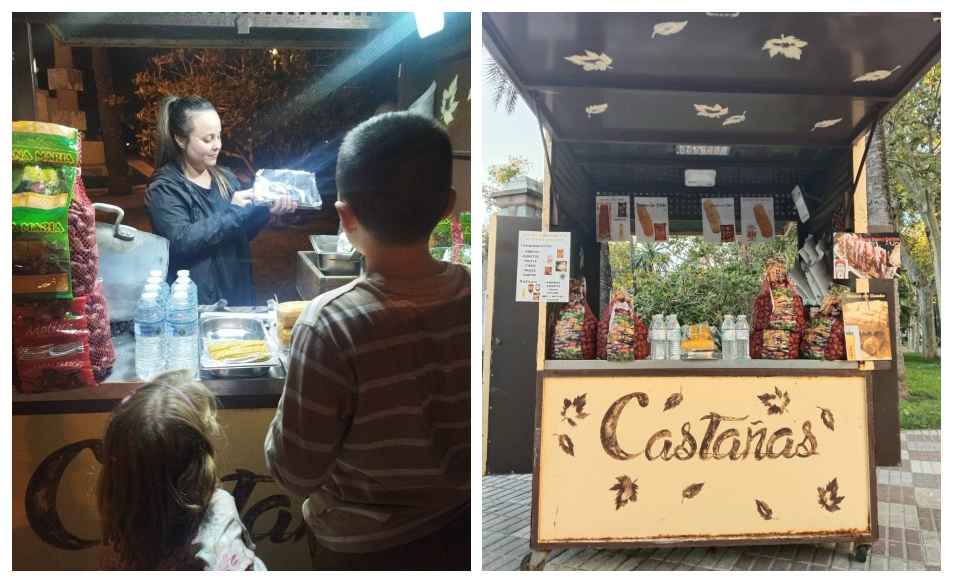 El calor de los puestos de castañas asadas El calor de los puestos de castañas asadas