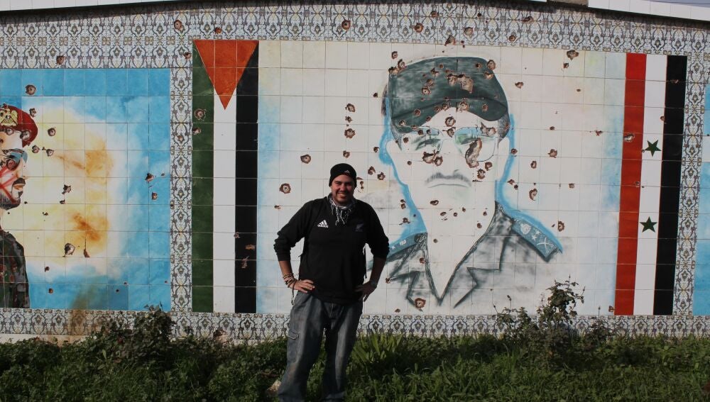 Pampliega durant la seva cobertura de la guerra de Síria