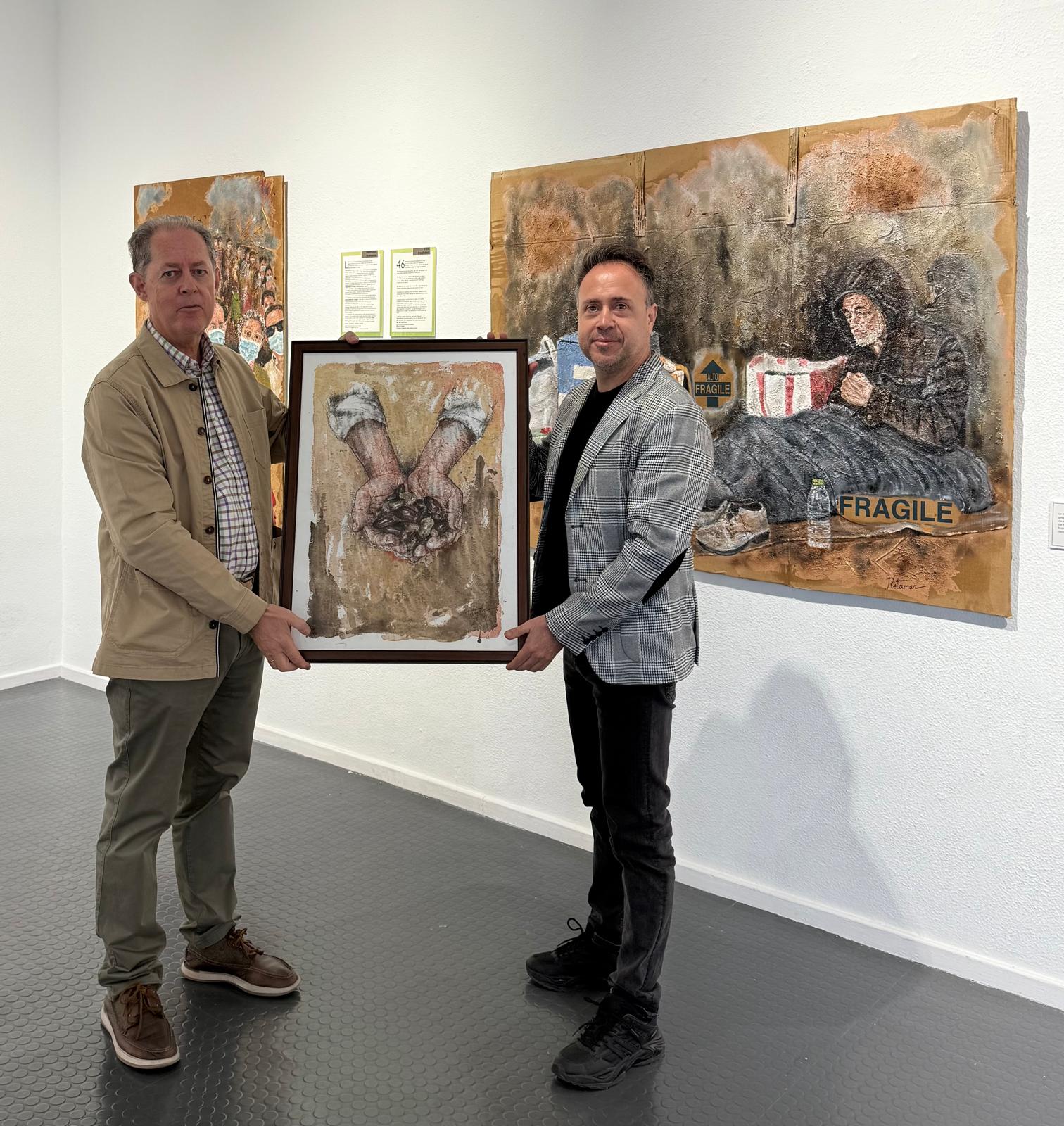 El pintor extremeño Damián Retamar dona una obra valorada en 4.000 euros para la Gala Benéfica del Club Rotary de Mérida El pintor extremeño Damián Retamar dona una obra valorada en 4.000 euros para la Gala Benéfica del Club Rotary de Mérida