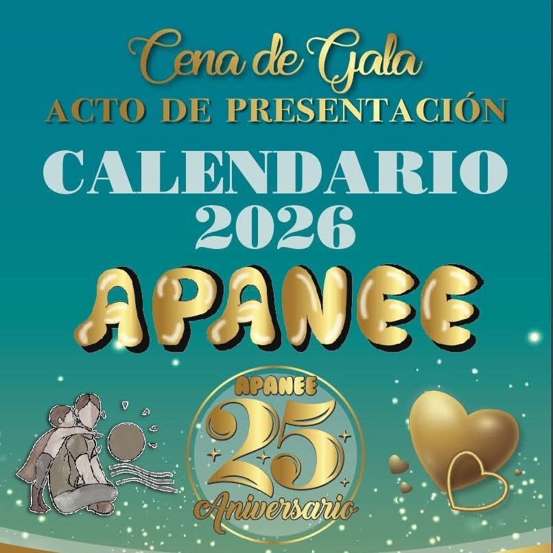 APANEE celebra su 25º Aniversario con la presentación del Calendario Solidario 2026 'APANEE sobre ruedas' este sábado APANEE celebra su 25º Aniversario con la presentación del Calendario Solidario 2026 'APANEE sobre ruedas' este sábado