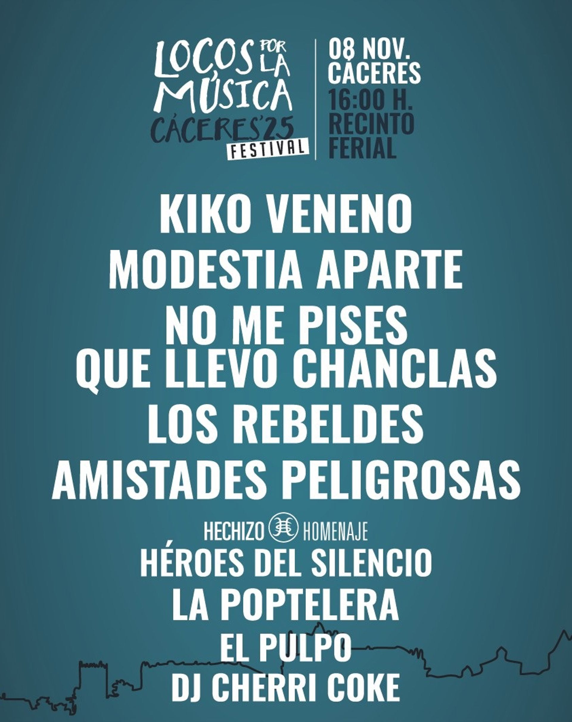Kiko Veneno, Modestia Aparte y Amistades Peligrosas actúan este sábado en Cáceres en el festival 'Locos por la música' Kiko Veneno, Modestia Aparte y Amistades Peligrosas actúan este sábado en Cáceres en el festival 'Locos por la música'