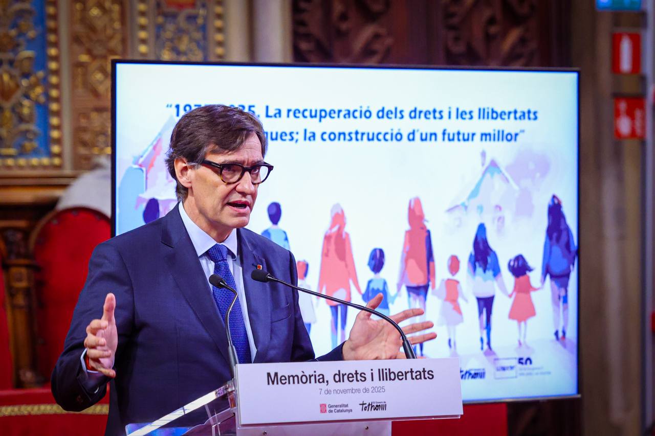 Salvador Illa adverteix que “la democràcia és fràgil” Salvador Illa adverteix que “la democràcia és fràgil”