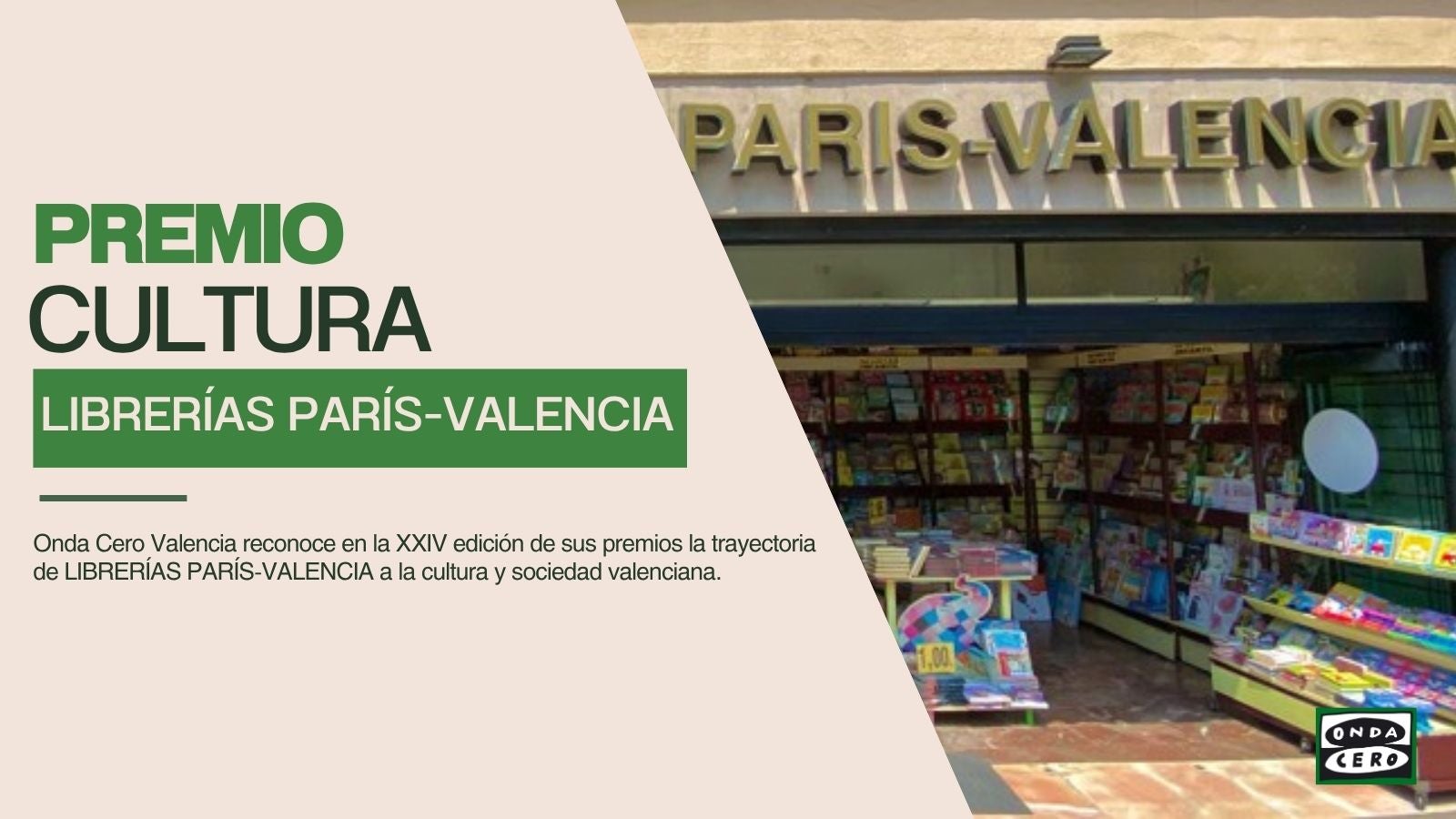 Librerías París-Valencia, Premio Arte y Cultura Librerías París-Valencia, Premio Arte y Cultura