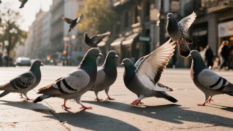 Palomas en Madrid