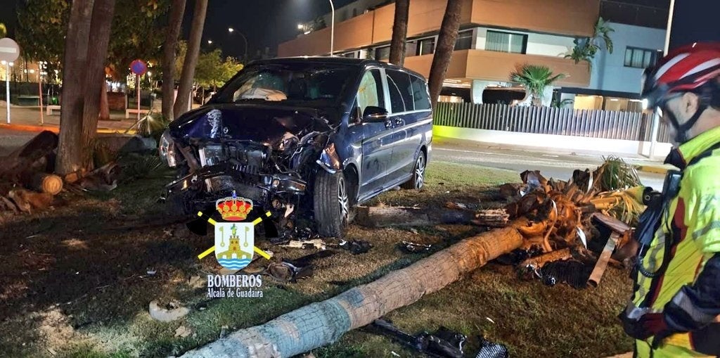 El torero Cayetano Rivera sale ileso de un accidente tras estrellar su furgoneta contra una palmera El torero Cayetano Rivera sale ileso de un accidente tras estrellar su furgoneta contra una palmera