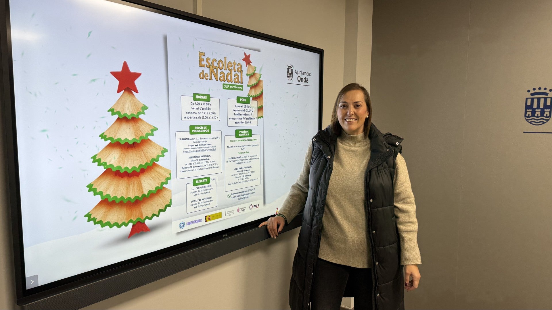 El Ayuntamiento de Onda abre este viernes las preinscripciones para la Escoleta de Nadal El Ayuntamiento de Onda abre este viernes las preinscripciones para la Escoleta de Nadal