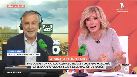 Alsina en Espejo Público: "Quiero pensar que Mazón no va a borrar sus 'whatsapps' porque en ese caso Sánchez defendería su inocencia" Alsina en Espejo Público: "Quiero pensar que Mazón no va a borrar sus 'whatsapps' porque en ese caso Sánchez defendería su inocencia"