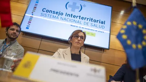 La ministra de Sanidad, Mónica García, durante el Consejo Interterritorial de Salud La ministra de Sanidad, Mónica García, durante el Consejo Interterritorial de Salud