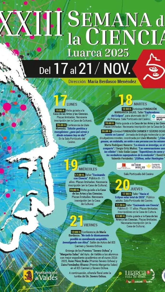 Cinco días para acercar la ciencia a la sociedad y consolidar a Luarca como referente en divulgación. Cinco días para acercar la ciencia a la sociedad y consolidar a Luarca como referente en divulgación.