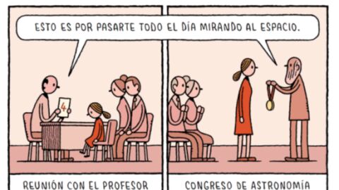 Vi&ntilde;eta del tebeo 'F&iacute;sica para gatos', de Tom Gauld
